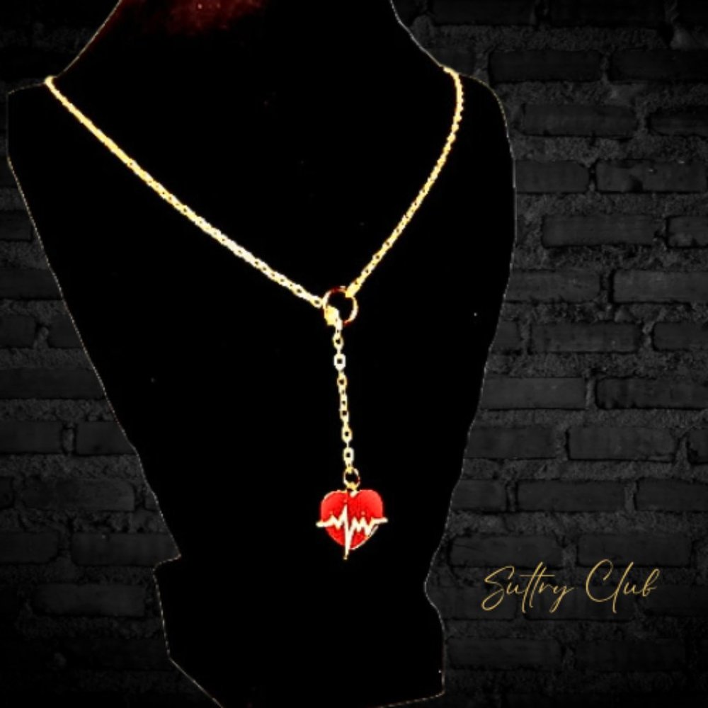 Feel My Pulse Discreet Lariat Necklace in Rose Gold